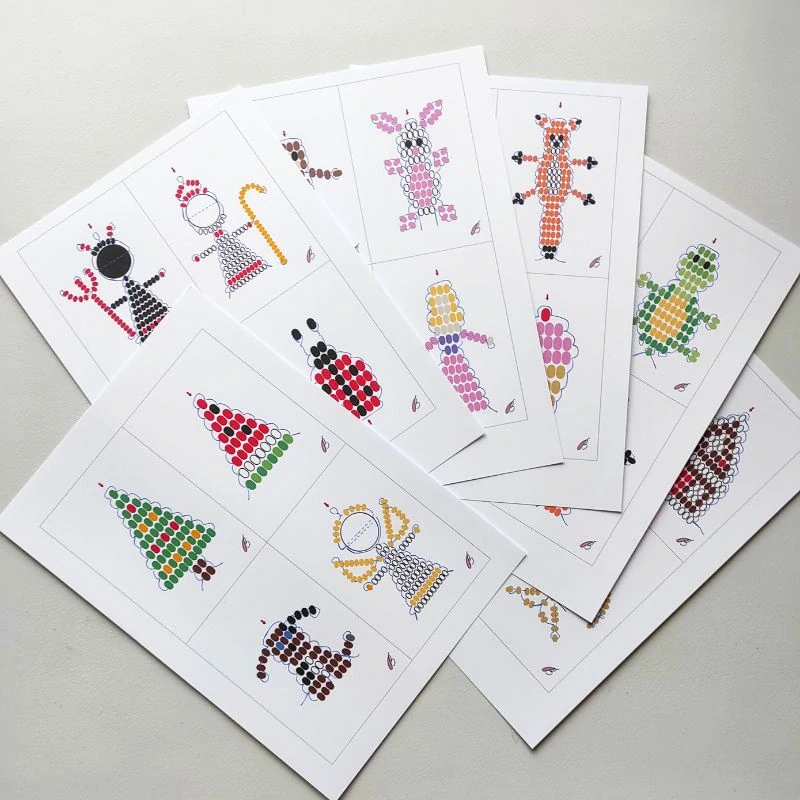 Adventní korálková stavebnice - 6 ks